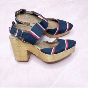 Free People Monaco Striped Clogs